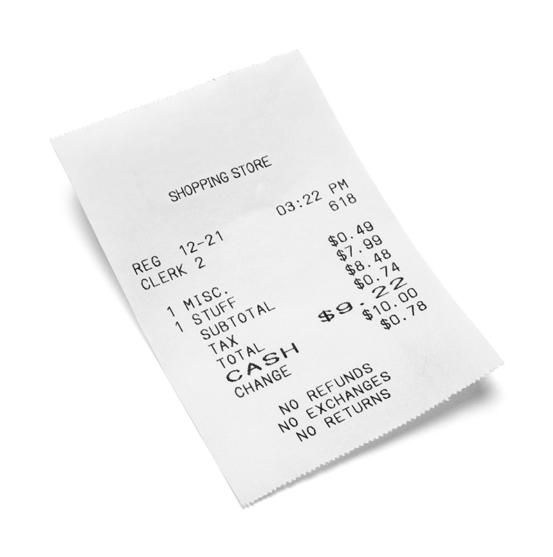 Shopping Receipt