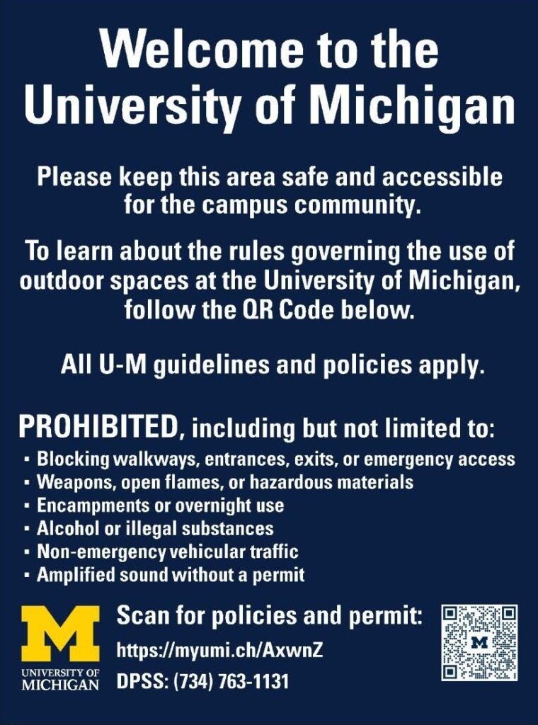 Outdoor policy signage